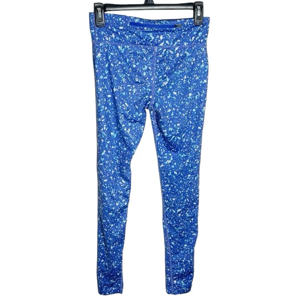 Nike Dri-Fit electric blue speckled athletic running tights leggings size S